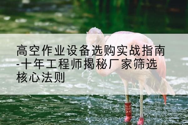 麟游剪叉式升降机厂家-高空作业设备选购实战指南-十年工程师揭秘厂家筛选核心法则