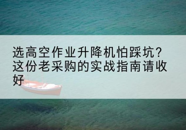 麟游高空作业升降机厂家推荐-选高空作业升降机怕踩坑？这份老采购的实战指南请收好