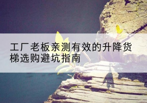 麟游升降货梯怎么选-工厂老板亲测有效的升降货梯选购避坑指南